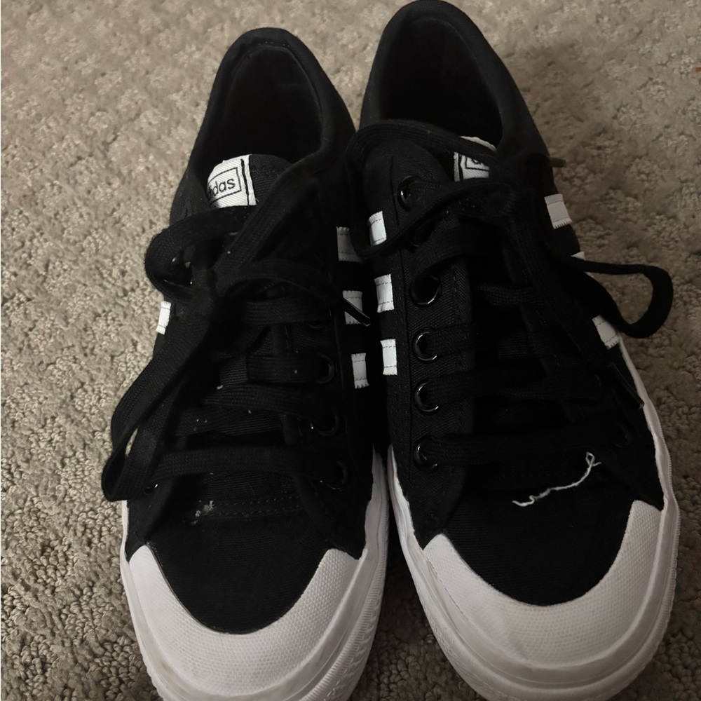 Adidas Nizza Classic Black and White Sneakers